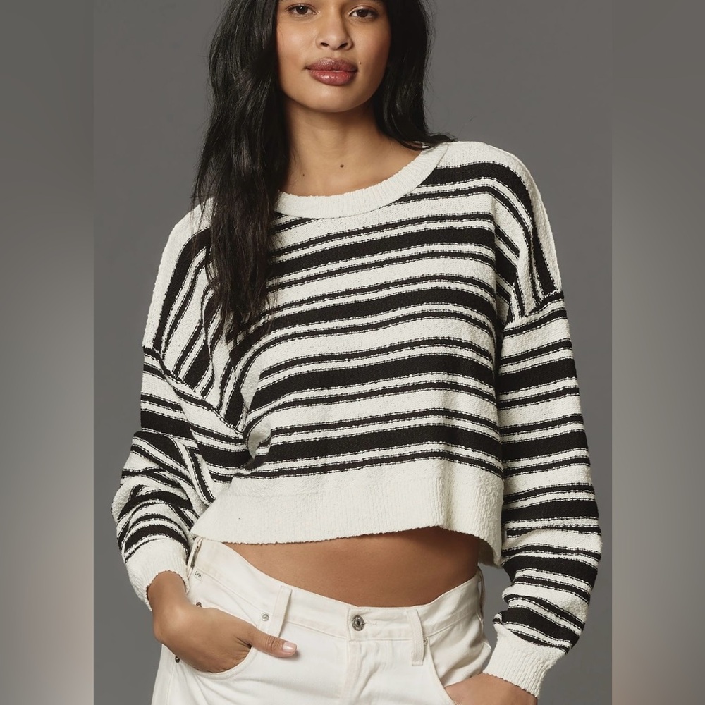 Anthropologie Pilcro Striped Pullover Sweater XL
